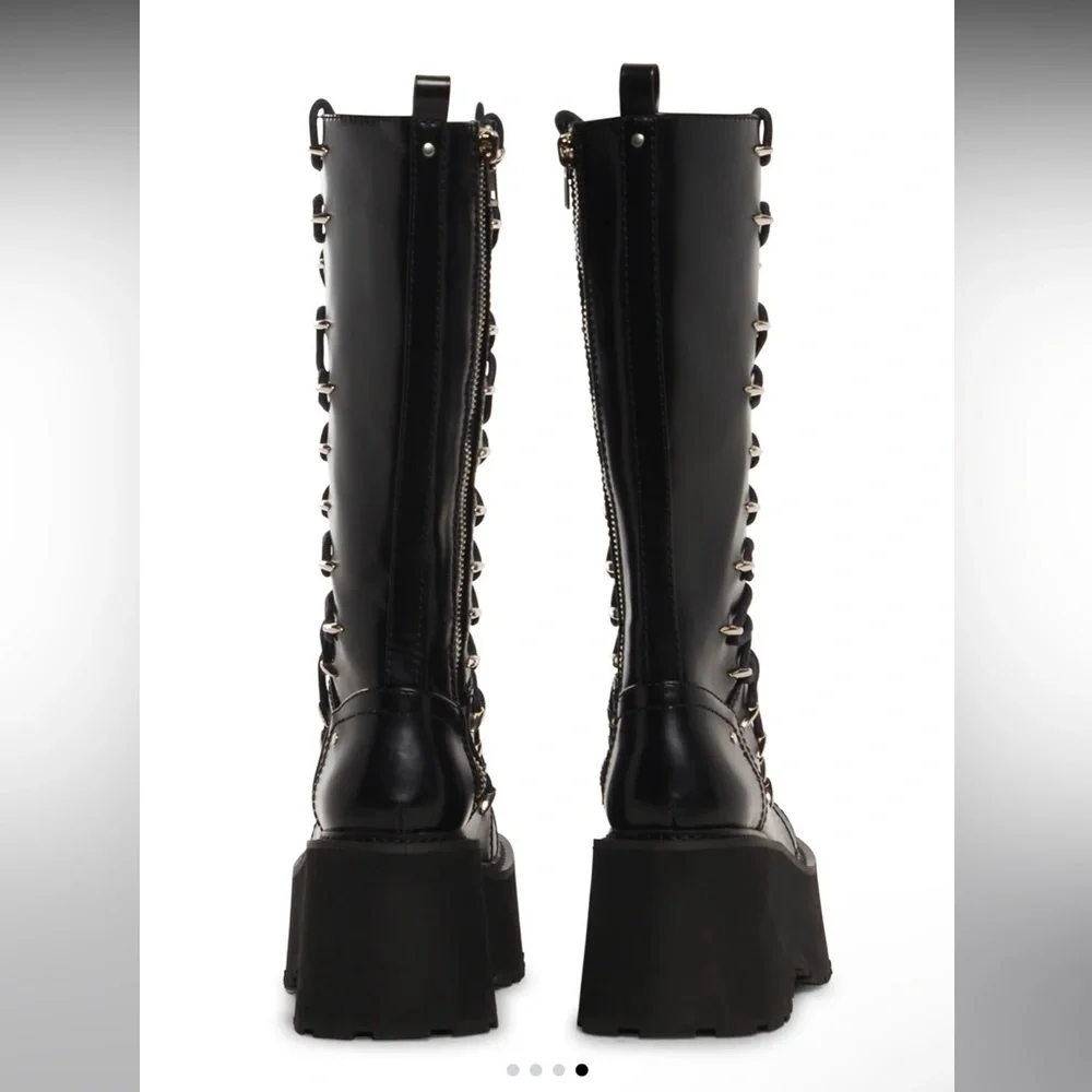 NIB Current Mood Glam Grit Platform Knee High Boots from Dolls Kill Size 8 - Picture 4 of 6